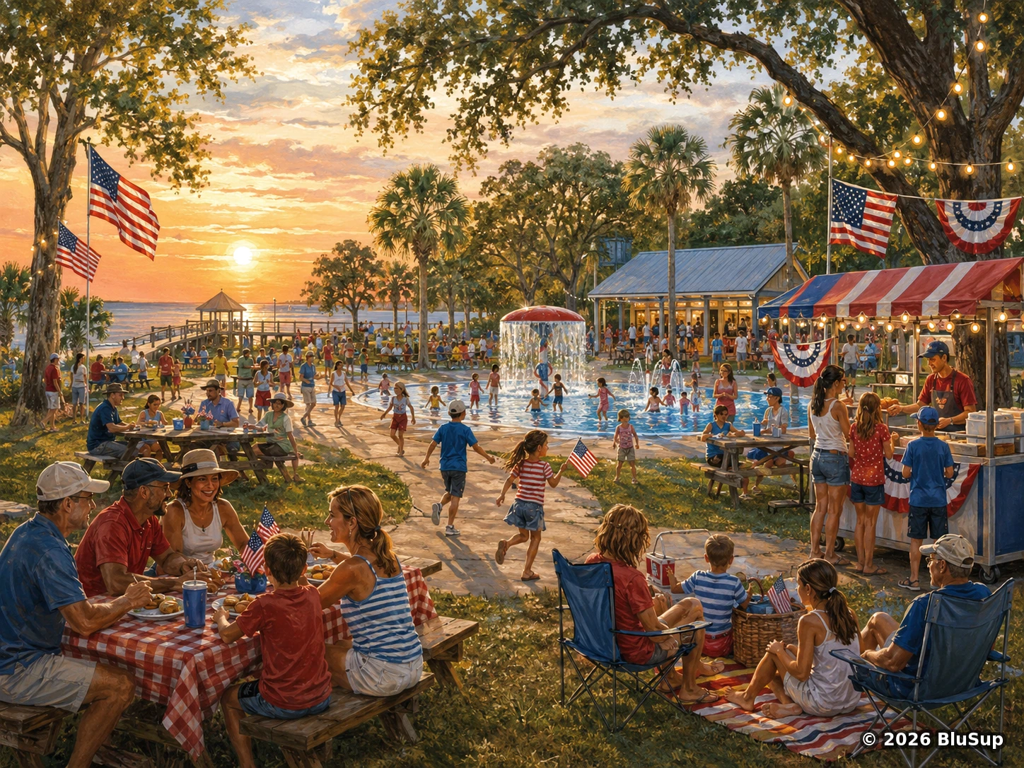 Buccaneer State Park America 250th Celebration — BluSup 250 visual