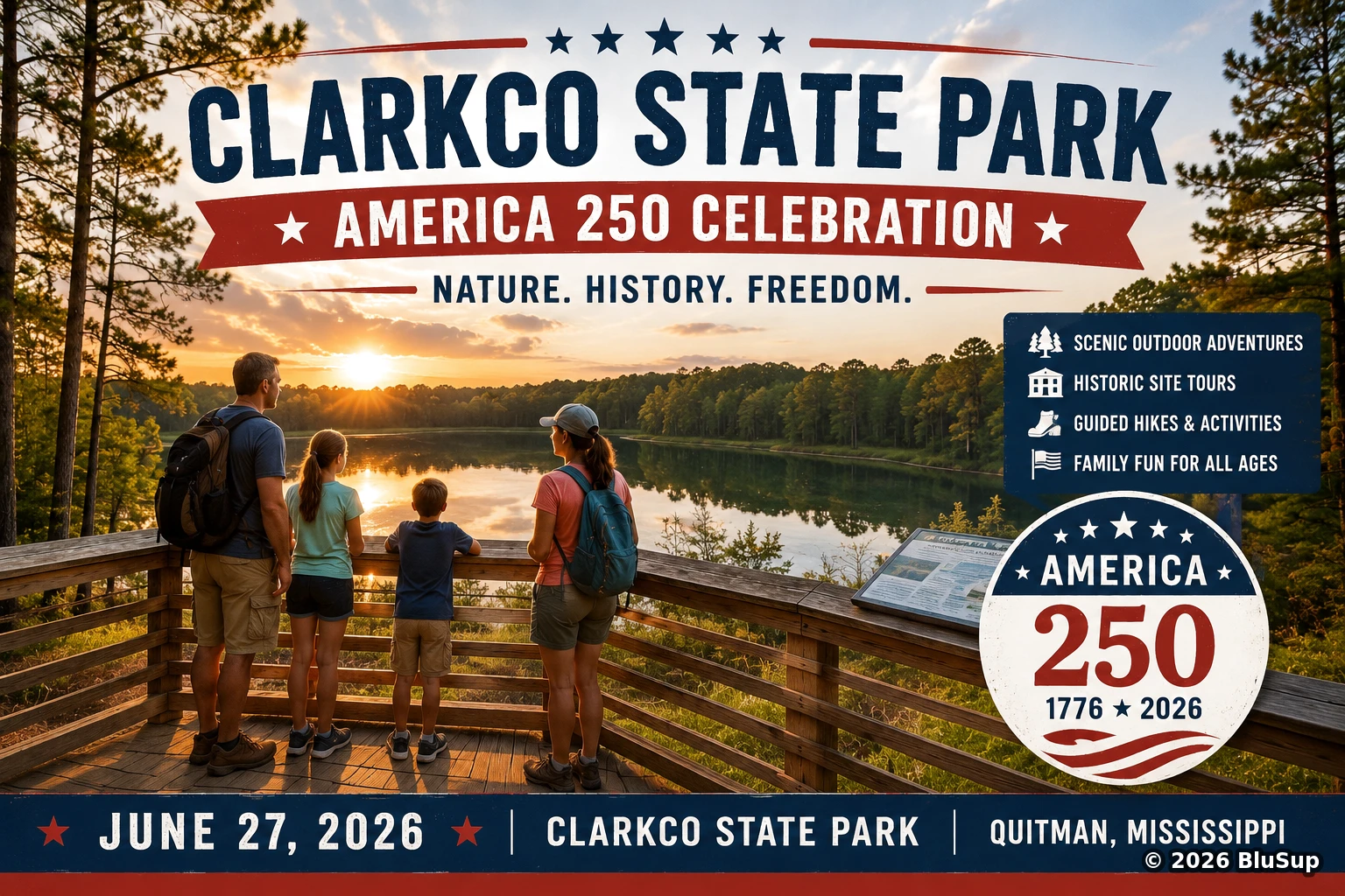 Clarkco State Park America 250 Celebration — BluSup 250 visual
