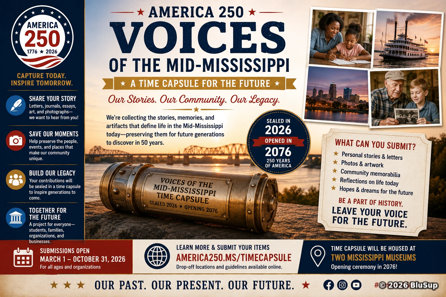 Voices of Mid-Mississippi: A Community Time Capsule — BluSup 250 visual