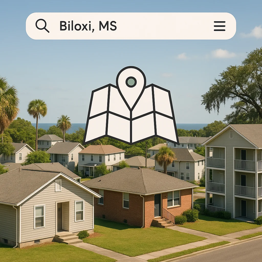 Biloxi low-cost housing finder directory artwork