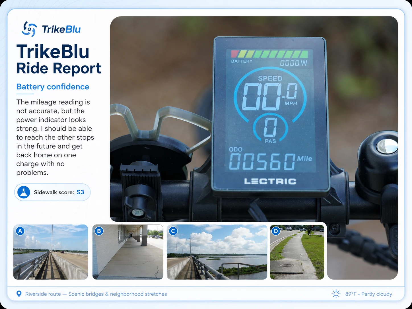 Trikeblu Ride Report Battery Confidence